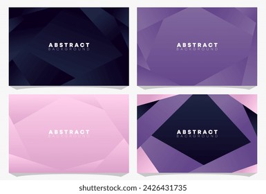Gradient minimalist background set collection