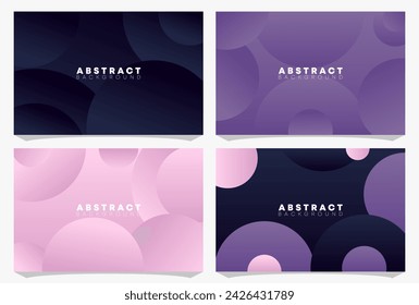 Colección de conjunto de fondo minimalista degradado