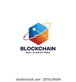 Gradient Minimalist Blockchain Logo Design