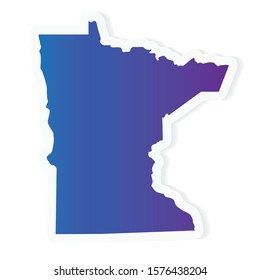 gradient Minnesota map- vector illustration