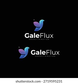Gradient Modern Abstract Bird Logo Design