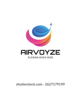 Gradient Modern Abstract Planet Logo Design