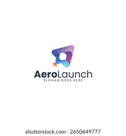 Gradient Modern Aero Launch Diseño de Logo