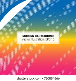 Gradient modern background. Abstract artistic outlines. Vector illustration.