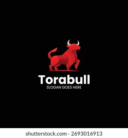 Gradiente Design de logotipo de Bull moderno