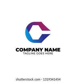 GRADIENT MODERN C LOGO DESIGN TEMPLATE