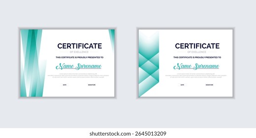 Gradient modern certificate template design for business, corporate, university and other