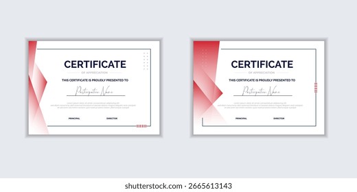Gradient modern certificate template design for business, industry, school, education, university and other