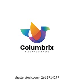 Gradiente moderno Dove Design do logotipo