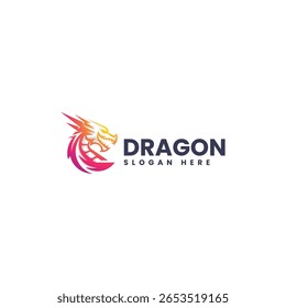 Gradient Modern Dragon Logo Design