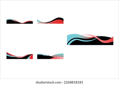 Gradient Modern Footer Design Vector