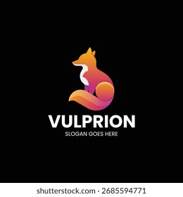 Gradient Modern Fox Diseño de Logo