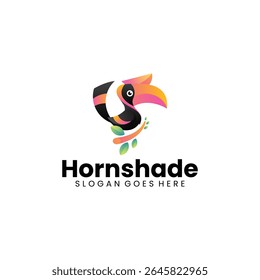 Gradient Modern Hornbill Logo Design