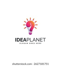 Gradient Modern Idea Planet Logo Design
