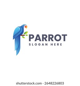 Gradient Modern Parrot Logo Design