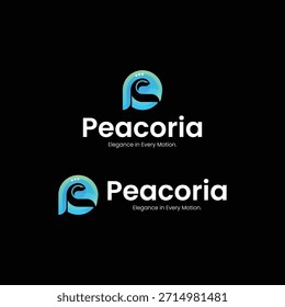 Gradient Modern Peacock Diseño de Logo