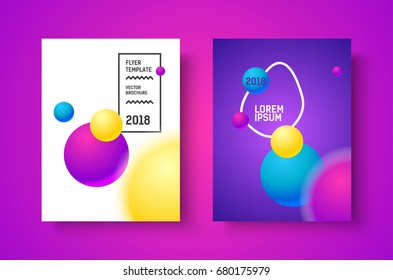 Gradient modern poster. Music vector flyer for print.