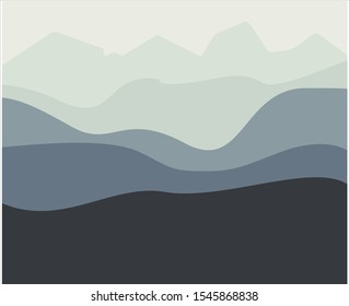 Gradient mountains landscape background Vector design
illustration
