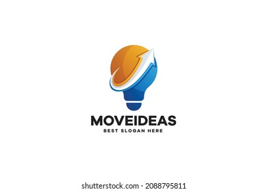 Gradient Move Idea Logo with Arrow Shape