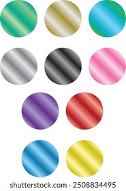 Ilustración popular del Vector del círculo brillante de la burbuja multicolor del gradiente