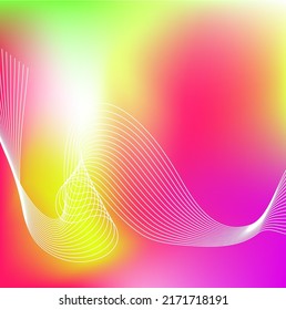 Gradient multi color on the line art.