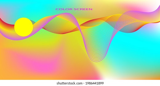 Gradient Multi Color Soft Line Vector Design.