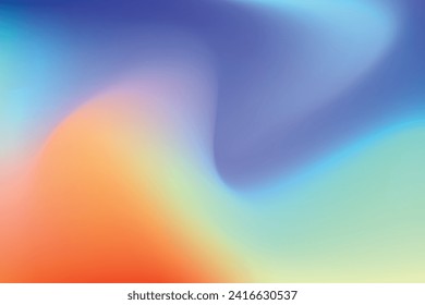 Gradient multicolor abstract vector. Abstract multicolor gradient mesh background. Modern horizontal design for background illustration