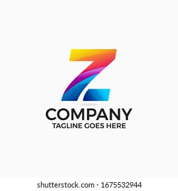 Gradient Multicolor Letter Z Logo Design Stock Vector (Royalty Free ...