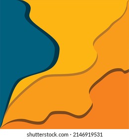 Gradient multicolor papercut decoration card