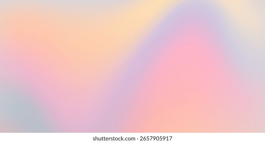 Fundo de gradiente multicolorido em tons pastel. Padrão borrado brilhante de cores do pôr do sol.