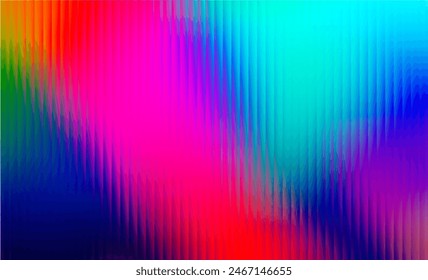 Gradient Multicolored. Vector Glass grainy Blurred neon in pastel colors. For covers, wallpapers, branding and other projects. Multicolored glass texture for banner, wallpaper, template, print.