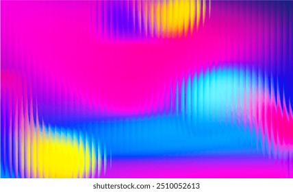 Gradient Multicolored. Vector Glass grainy Blurred neon in pastel colors. For covers, wallpapers, branding and other projects. Multicolored glass texture for banner, wallpaper, template, print.