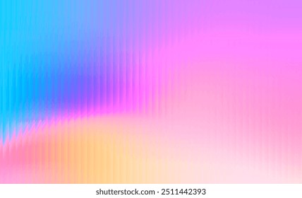 Gradient Multicolored. Vector Glass grainy Blurred neon in pastel colors. For covers, wallpapers, branding and other projects. Multicolored glass texture for banner, wallpaper, template, print.