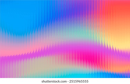 Gradient Multicolored. Vector Glass grainy Blurred neon in pastel colors. For covers, wallpapers, branding and other projects. Multicolored glass texture for banner, wallpaper, template, print.