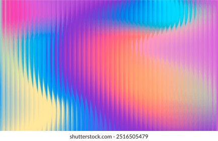 Gradient Multicolored. Vector Glass grainy Blurred neon in pastel colors. For covers, wallpapers, branding and other projects. Multicolored glass texture for banner, wallpaper, template, print.