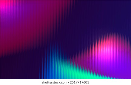 Gradient Multicolored. Vector Glass grainy Blurred neon in pastel colors. For covers, wallpapers, branding and other projects. Multicolored glass texture for banner, wallpaper, template, print.