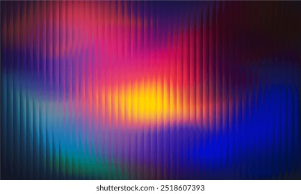 Gradient Multicolored. Vector Glass grainy Blurred neon in pastel colors. For covers, wallpapers, branding and other projects. Multicolored glass texture for banner, wallpaper, template, print.