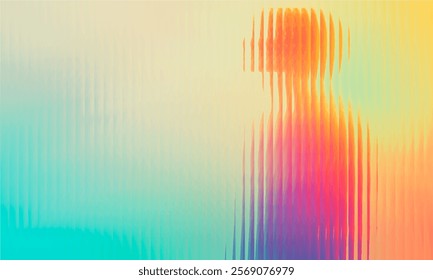 Gradient Multicolored. Vector Glass grainy Blurred neon in pastel colors. For covers, wallpapers, branding and other projects. Multicolored glass texture for banner, wallpaper, template, print.