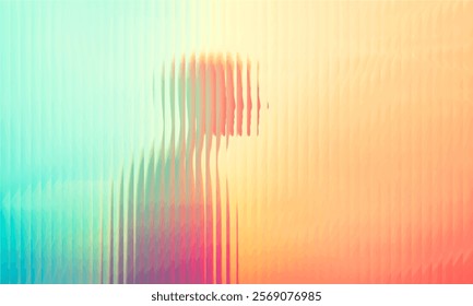 Gradient Multicolored. Vector Glass grainy Blurred neon in pastel colors. For covers, wallpapers, branding and other projects. Multicolored glass texture for banner, wallpaper, template, print.