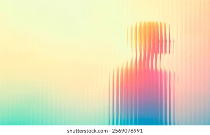 Gradient Multicolored. Vector Glass grainy Blurred neon in pastel colors. For covers, wallpapers, branding and other projects. Multicolored glass texture for banner, wallpaper, template, print.