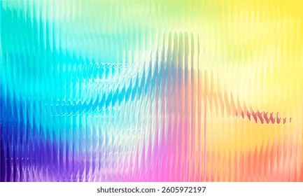 Gradient Multicolored. Vector Glass grainy Blurred neon in pastel colors. Woman face. Multicolored glass texture for banner, wallpaper, template, print.