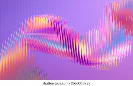 Gradient Multicolored. Vector Glass grainy Blurred neon in pastel colors. For covers, wallpapers, branding and other projects. Multicolored glass texture for banner, wallpaper, template, print.