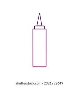 Gradient Mustard Flasche Symbol. Umfassende Illustration der Senfflasche, Vektorsymbol für Webdesign