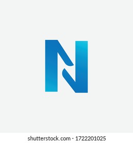 Logo-Design für N-Buchstaben von Gradient