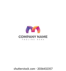 Gradient N logo icon design template elements 