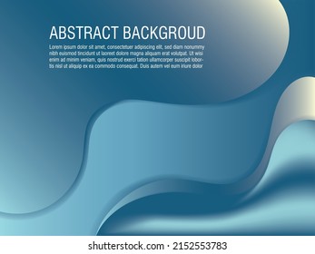 Gradient navy blue background. Abstract modern liquid template elements for posters, brochure,website themes,etc.vector illustration.