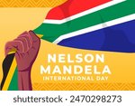 gradient nelson mandela international day background illustration