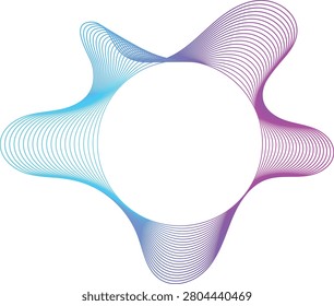 gradient neon circular sound wave frames. Sound equalizer icons with lines. abstract radial music icons. Voice recognition and frequency design