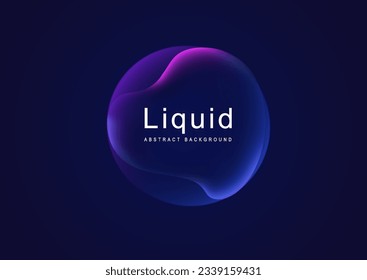 Gradient neon color sphere. Round holographic gradients. Glowing bright liquid gradient shape. Curved line for banner and flyer, social media. Vector twirl.