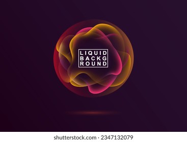 Gradient neon color sphere. Round holographic gradients. Glowing bright liquid gradient shape. Curved line for banner and flyer, social media. Vector twirl.